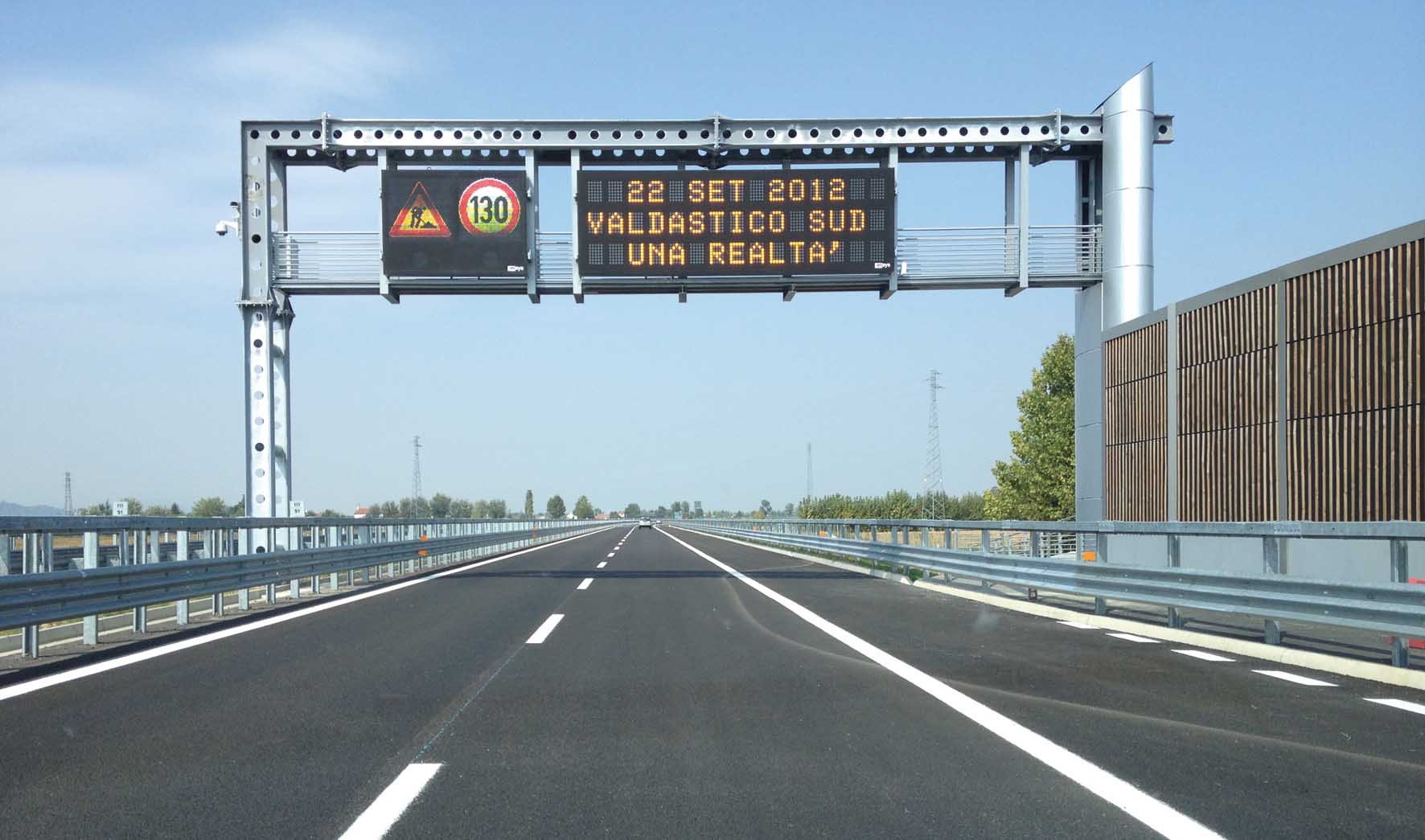 Autostrada A31 inaugurazione portale messaggio augurale 1