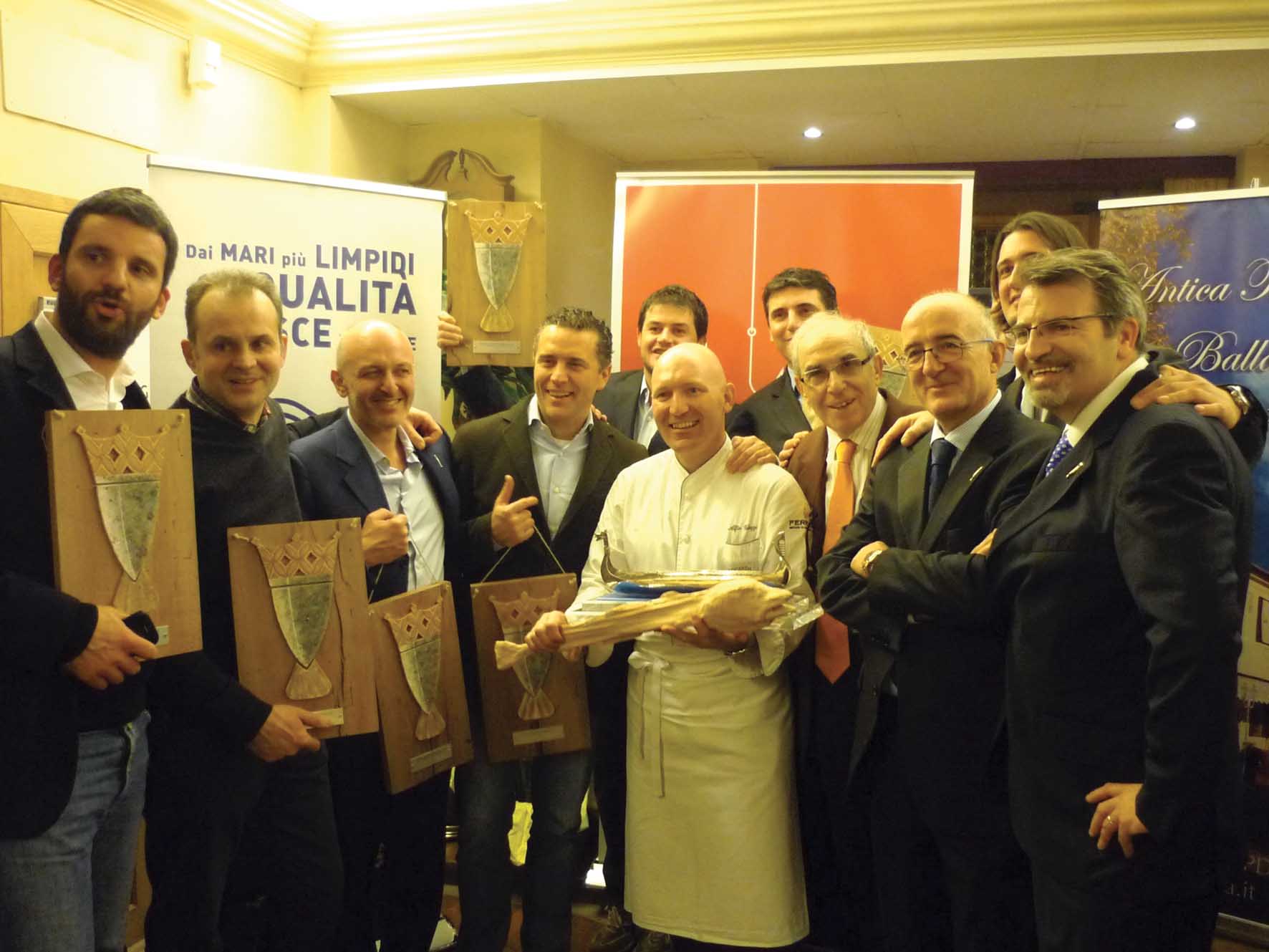 Alfio Chezzi chef vincitore Festival Triveneto Baccalà 2013 con Giuria stellata 1