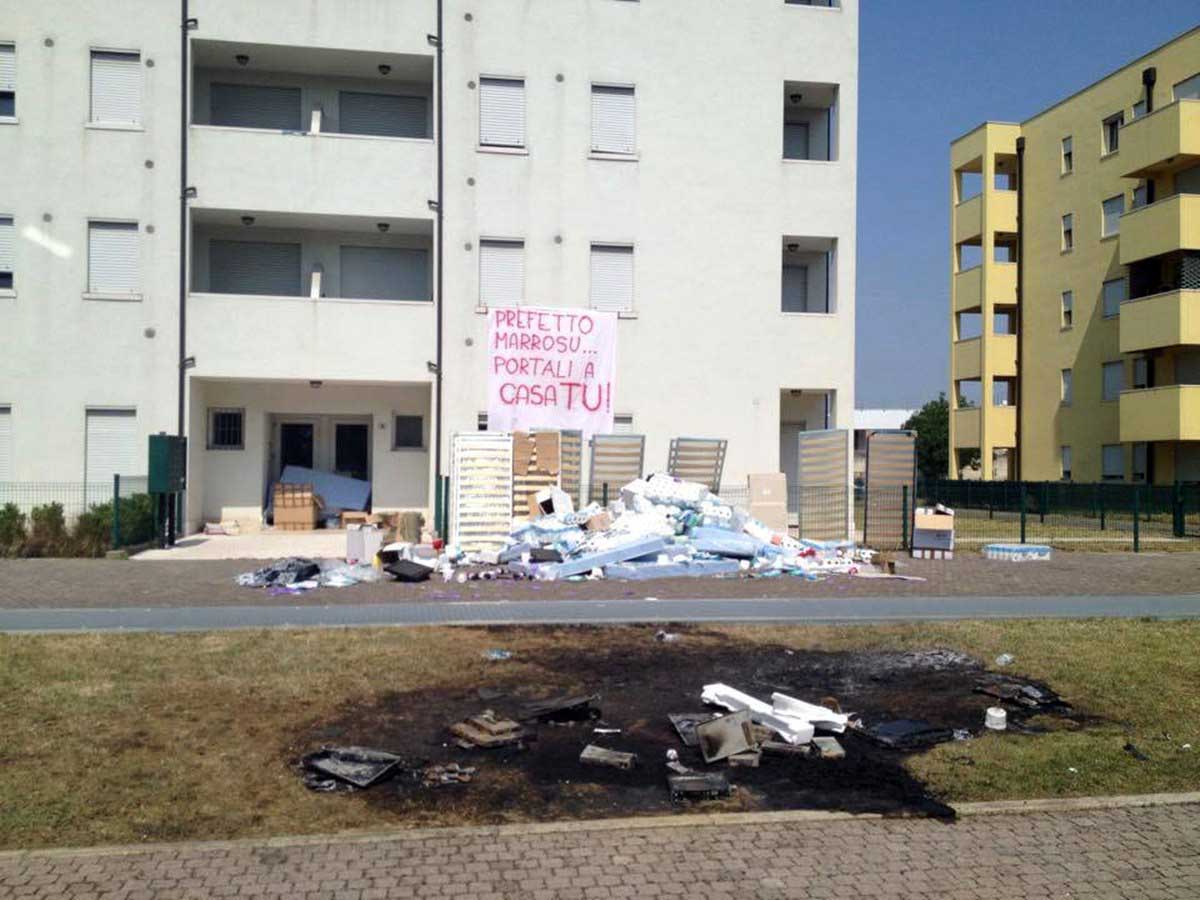 Rivolta profughi Quinto di Treviso il giorno dopo incendio