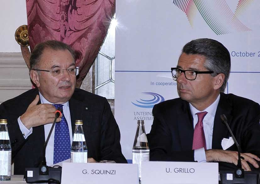 Giorgio squinzi ulrich grillo presidnete confindustria tedesca a bolzano 2014