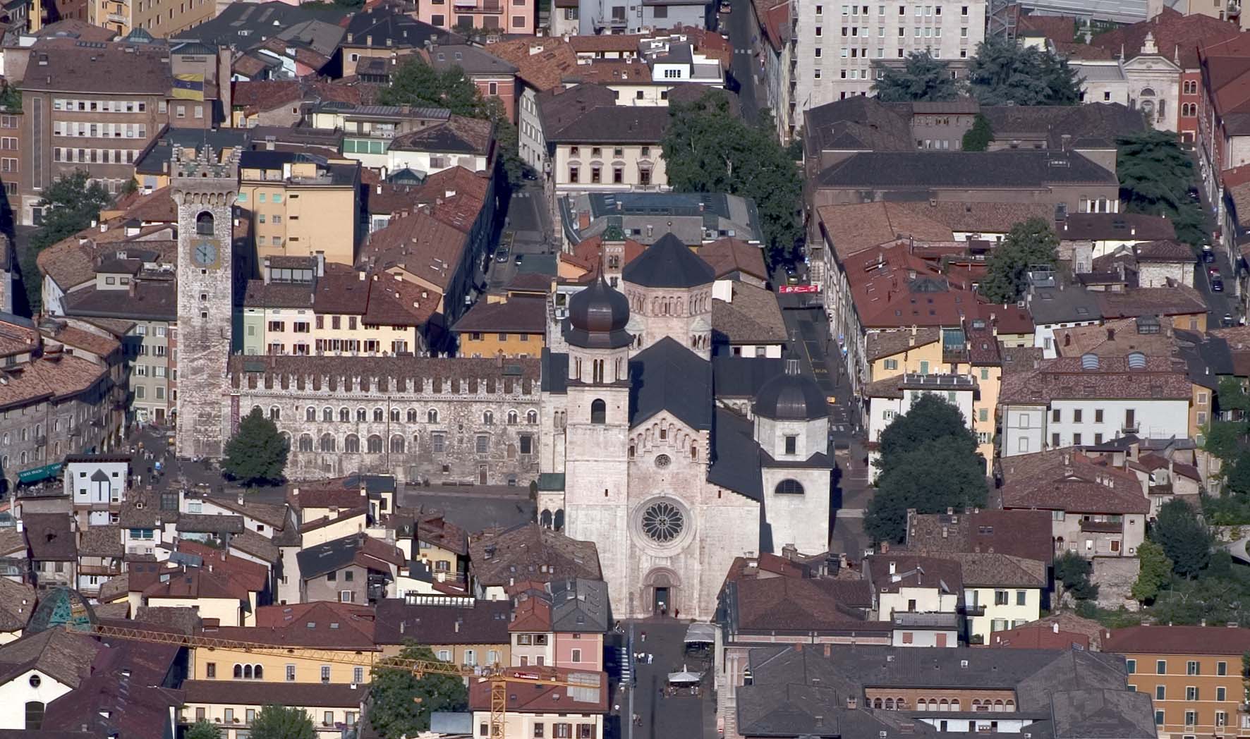Trento asse via Verdi piazza Duomo dettaglio