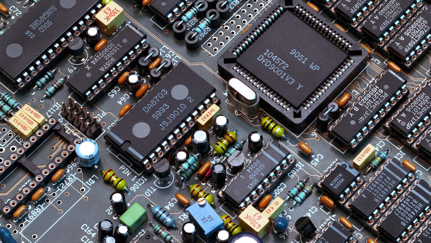 elettronica scheda componenti elettronici chip