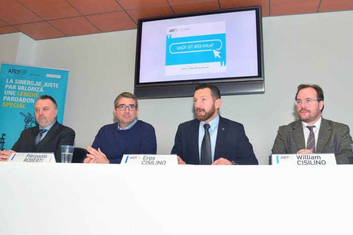 Arlef nuovo sito web da sx Fulvio Romanin ad Ensoul, Pierpaolo Roberti, Eros Cisilino e William Cisilino sito Web di Arlef