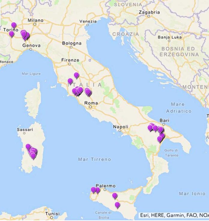 mappa siti idonei deposito rifiuti nucleari italia deposito rifiuti nucleari